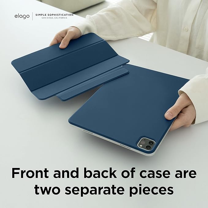 elago Case for iPad Pro 11 inch 4th 3rd 2nd Generation - iPad Case with Magnetic Attachment to Metal Materials Compatible with Apple iPad Pencil and elago’s Pencil case (Blue)
