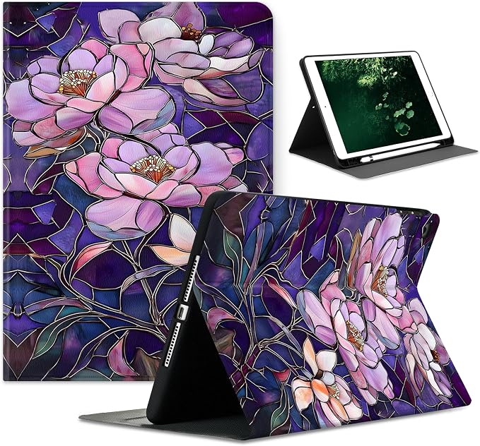 Stained Glass Flower Floral Purple