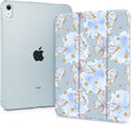 Case for iPad 11 inch A16 2025 Generation 11th / iPad 10.9 inch 10th Generation 2022 Smart Foldable Stand PC Clear Translucent Back Shell Auto Wake/Sleep Slim CoverBlue Butterfly