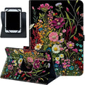 Rossy Universal 10.0 Tablet Case Universal Case for 9.6-10.5 Inch Android Tablet Slim PU Leather Stand Folio Shell Cover with 360 Degree Rotatable Kickstand Multiple ViewingWildflowers