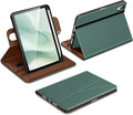 DTTO for iPad mini 7 (A17 Pro) Case iPad mini 7th / 6th Generation Case (2024/2021) 360 Degree Rotating Premium Leather Folio Stand Cover with Pencil Holder Midnight Green