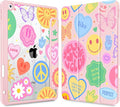 May Chen for iPad 9th Generation with Pencil Holder iPad 8th/7th Gen Case 10.2-inch [Penceil Holder] Trifold Stand Auto Wake/Sleep Clear TPU Protection Back Cover Smile Art