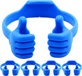 Honsky Cell Phone Tablet Stands (Pack of 5) Thumbs-up Cellphone Holder Tablet Display Stand Mobile Smartphone Mount Cradle for Desk Desktop - Universal Multi-Angle Cute Blue
