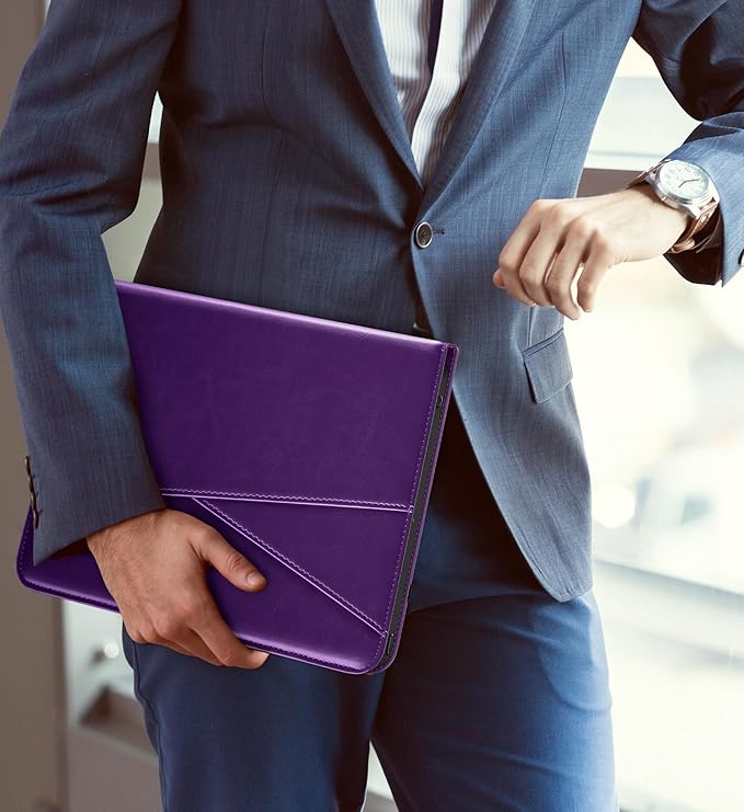 DTTO Rotating Case for iPad 9th/8th/7th Generation 10.2 Inch 2021/2020/2019 360 Degree Swiveling Premium Leather Folio Stand Cover with Pencil Holder - Auto Wake/Sleep and Hand Strap Dark Purple