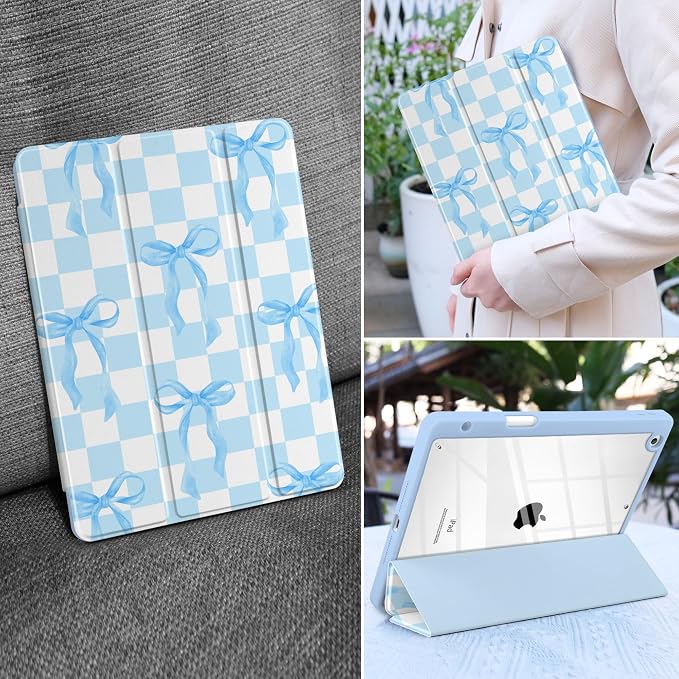 Blue&White Checkers&Bows