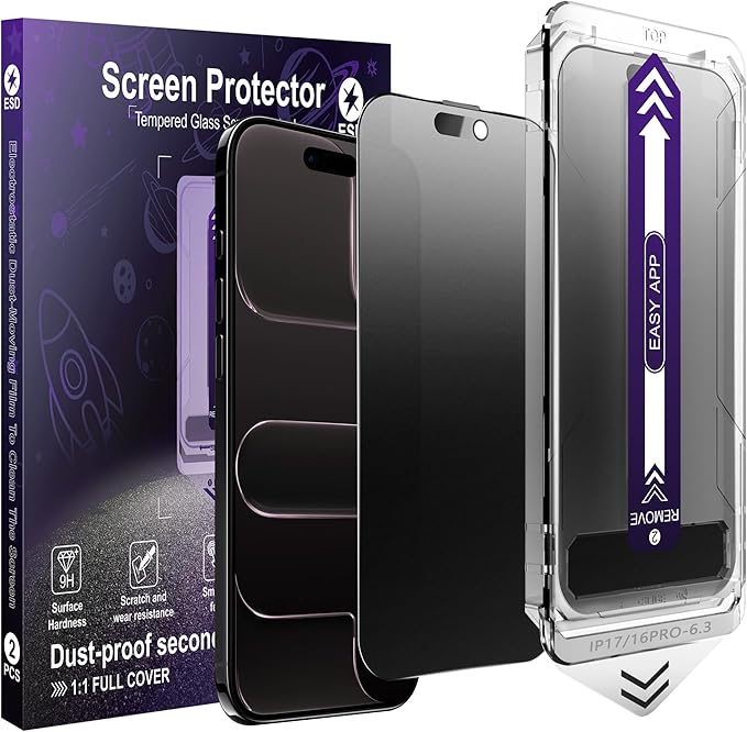 2-Pack Matte Privacy Screen Protector for iPhone AirAnti-Glare &amp 25°Anti-SpyAnti-ReflectionAnti-FingerprintAuto Dust RemovalEasy Installation