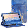 Case for 10 &amp 10 Plus Tablet (13th/ 11th Generation 2023/2021 Released) 360 Degree Rotating Stand PU Leather Cover with Pencil Holder Auto Sleep/Wake Pocket Design Marble Gray Blue