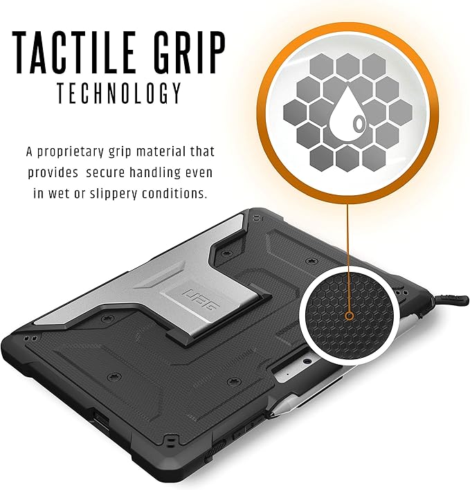 URBAN ARMOR GEAR UAG Designed for Microsoft Surface Go 4/ Surface Go 3 / Surface Go 2 / Surface Go Case 10.5 Metropolis Rugged Aluminum Kickstand Military Drop Tested Protective Cover Black