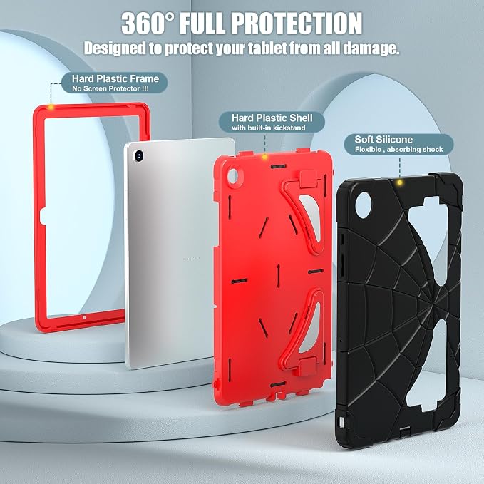 Galaxy Tab A9+ 11 Inch Case-Black Red