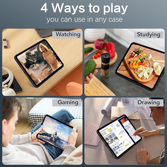 BENTOBEN Magnetic for iPad A16 Case with Invisible Stand (11th Generation 11 Inch 2025) iPad 10th Generation Case 10.9 inch 2022 Matte Slim Thin Protective Tablet Cover for iPad 11th/10th Gen Black