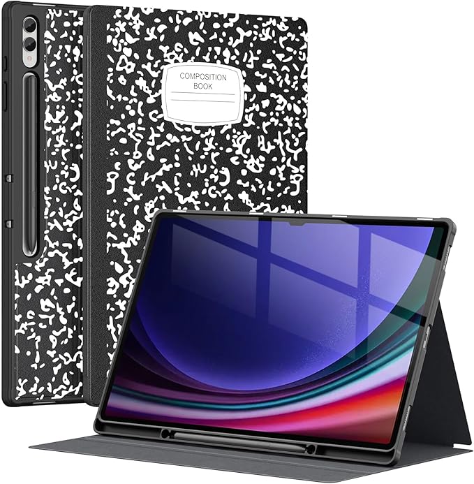 Supveco Case for Samsung Galaxy Tab S10 Ultra/Tab S9 Ultra/Tab S8 Ultra 14.6 Inch with S Pen Holder [Auto Wake/Sleep]Folio Stand Case with Soft TPU Back Cover for Tab S10/S9 Ultra 2024/2023-Book