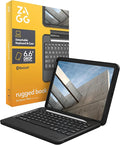 ZAGG Rugged Book iPad 11 (A16)/ 10.9 (Gen 10) Case - Durable Wireless Keyboard Case Military-Grade Drop Protection Multi-Device Pairing Detachable Backlit Keyboard Black