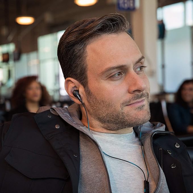 Bose QuietComfort 20 Acoustic Noise Cancelling Headphones Compatible with Apple Devices Black (Renewed)