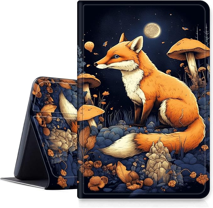 Fox Wmushrooms Moon