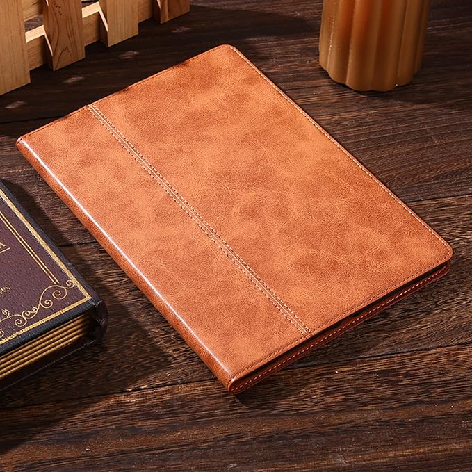for Ipad Pro 12.9 inch Case 1st/2nd Gen 2015/2017 Old Model Genuine Leather Cover Protective ShellAuto Wake/Sleep.Brown