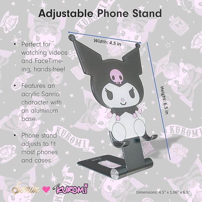 Sonix x Sanrio Character Phone Stand | Adjustable Cell Phone Holder Desk Stand Dock | Kuromi