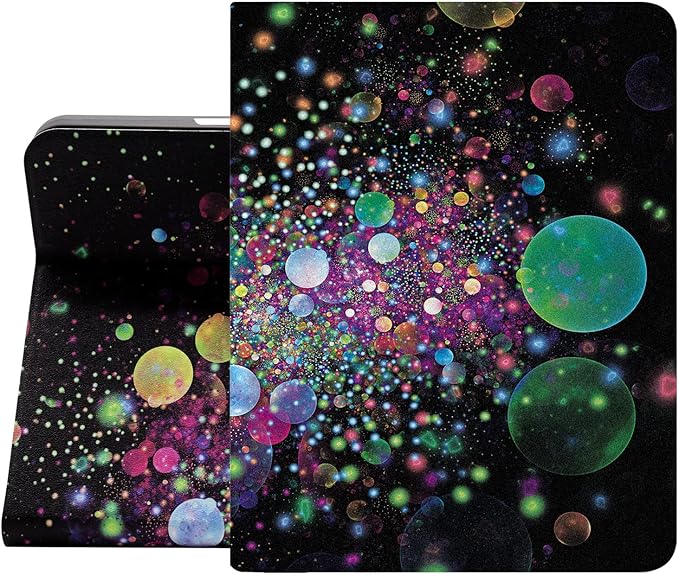 Berkin Arts iPad Air 4th/5th Generation (10.9 Inch) Case 2020/2021 Folio Case Premium Leather Cover Holography Cosmic Colorful Galaxy Theme