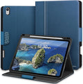 KingBlanc for iPad Air 13-inch Case (M4 2026/M3 2025/M2 2024) with Pencil Holder PU Leather Durable Protective Stand Cover Auto Wake/Sleep Multi-Angle for Viewing/Typing Magnetic Clasp Blue
