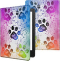 Case for All-New Kindle Paperwhite 12th Generation 7 inch 2024 &amp Kindle Colorsoft Signature Edition 2024 Lightweight Protective PU Leather Smart Stand Cover with Auto Wake Sleep - Watercolor Dog P