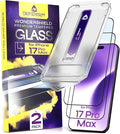 Defenslim for iPhone 17 Pro Max Screen Protector (2Pack) 6.9 Tempered Glass 9H Hardness Ultra HD Clear Case Friendly Easy Auto-Dust &amp Align Install Kit WonderShield