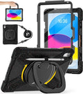 BATYUE Case for iPad (A16) 11th/10th Gen 11''/10.9'' 2025/2022 - Heavy Duty Shockproof Cover with 360° Rotating &amp 180° Folding Stand Screen Protector Shoulder Strap &amp Pencil Holder | Carniva