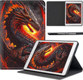 Case for Samsung Galaxy Tab S10 Lite / S10 FE / S9 FE 10.9-Inch Slim PU Leather Multiple-Angles Stand Full-Body Cover with Auto Wake/Sleep for Galaxy Tab 10.9 Fire Dragon