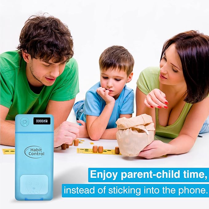 Cellphone Lock Box - Timer Locked Box for Self-Discipline Portable Time Phone Safe Lock for iPhone and Android Mobile Phones Lockbox for Cell Phones to Reduce Screen Time (Blue)