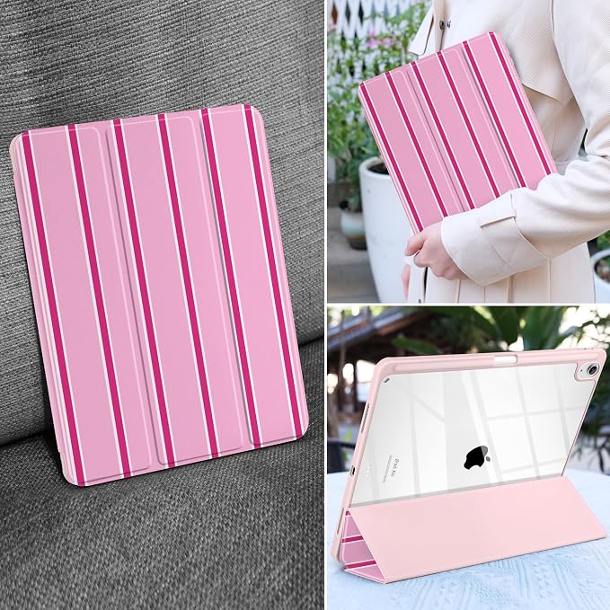 Magenta & White Stripes