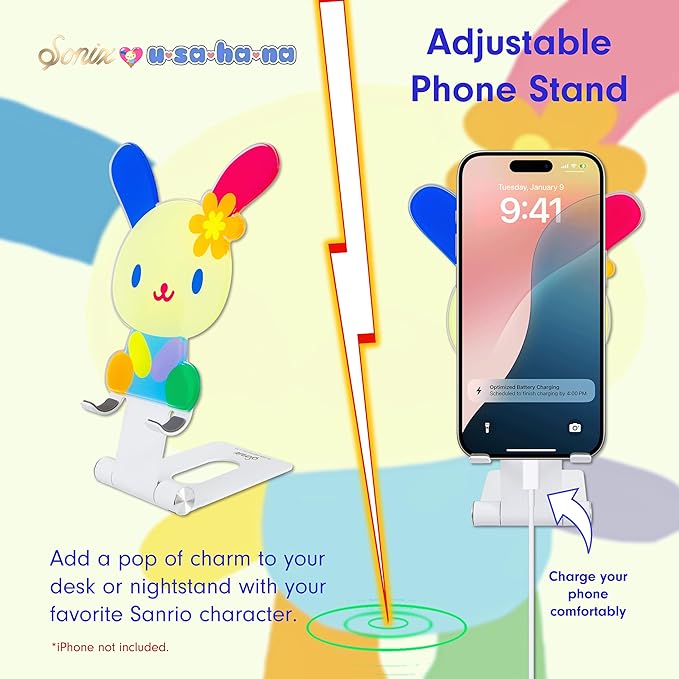 Sonix x Sanrio Character Phone Stand | Adjustable Cell Phone Holder Desk Stand Dock | Floral Usahana