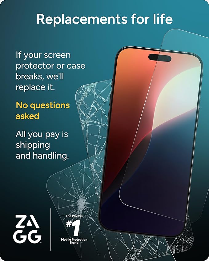 ZAGG Glass+ Motorola Moto g STYLUS 2025 Screen Protector – Extreme Impact &amp Shatter Protection Scratch-Resistant Smudge-Resistant Fingerprint Scanner Compatible InvisibleShield Easy Installat