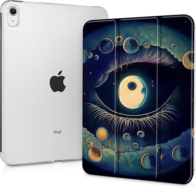 Tuiklol Case for iPad 11 inch A16 2025 Generation 11th / iPad 10.9 inch 2022 10th Gen Buit in Pencil Holder with Shockproof Cover PC Clear Transparent Back Shell Auto Wake/Sleep Huge Stars