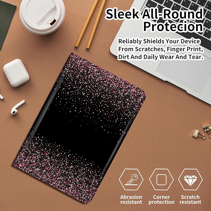 Pink Black Glitter