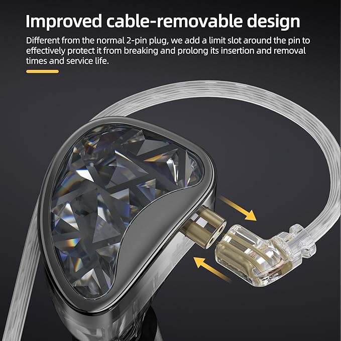 KZ AS24 in-Ear Monitor Headphone 24BA Drivers High-Performance IEM Earphones with 8 Tuning Switches Noise Isolation Wired Earbuds for Musicians (Tuning VersionBlackno mic)
