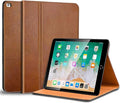 Gexmil Case for iPad 9.7 Inch6th/5th Generation(2018/2017)-iPad Air 2/1 Gen. Genuine Leather Cover Anti Fingerprint/SlipCowhide Folio Cover Auto Sleep/Wake with Adjustable StandBrown