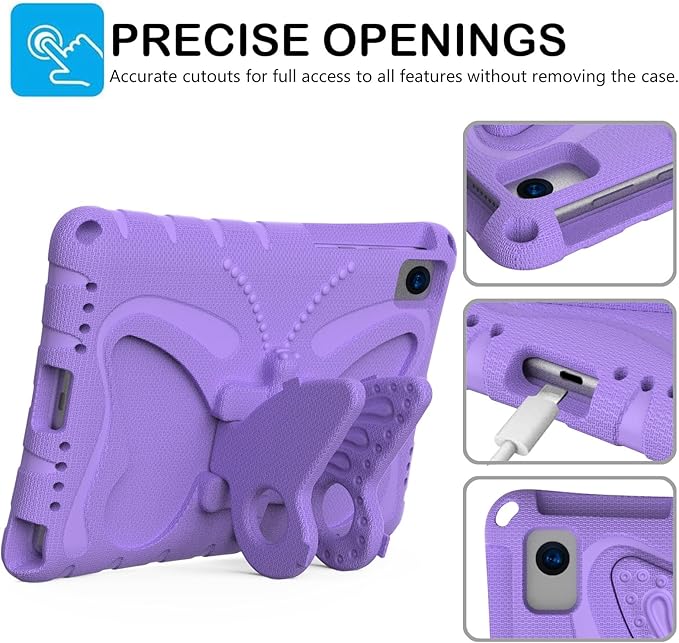 Case Compatible with Lenovo Tab M10 Plus 10.3 Inch/K10 10.3 TB-X606F/TB-X606X/TB-X6C6F/TB-X6C6XLightweight Shockproof Case EVA Foam Cover Stand Cover for Boys Girls(Purple)
