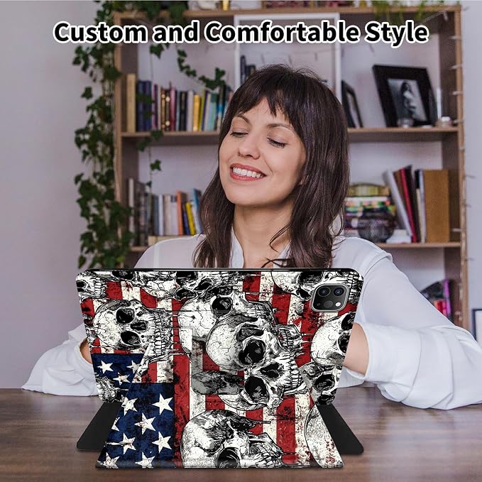 American Flag and Skulls