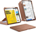 ESR for iPad Pro 11 Inch Case (M5/M4) 2025/2024 Vertical Stand Cover Multi Stand Angles Ultra-Stable Case with Pencil Holder Flip Series Brown