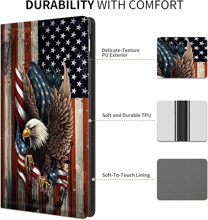 Bald Eagle with Flag