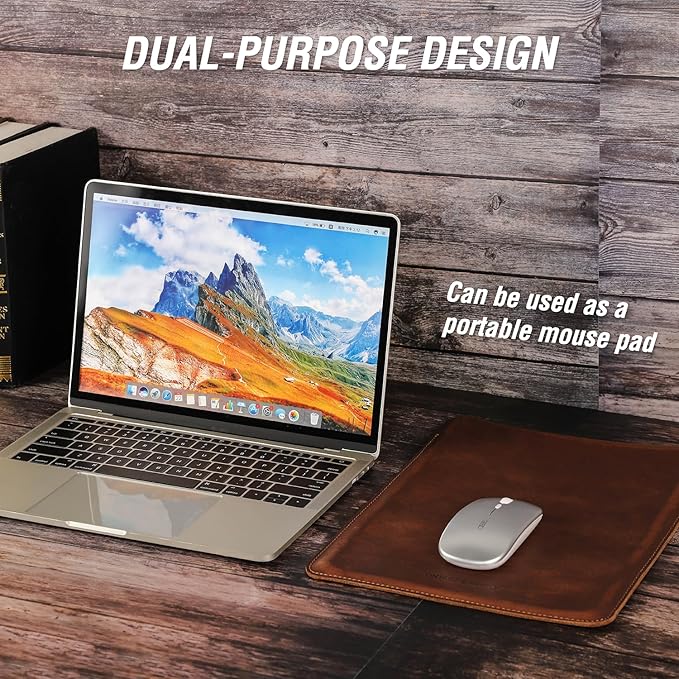Top Grain Leather 13.3 Slim Laptop Sleeve Case Solid Minimalist Vintage Design Handmade Compatible with MacBook Pro 13.3 MacBook Air M1/M2 DELL XPS 13 &amp Other PC Brown 13.3 Inch