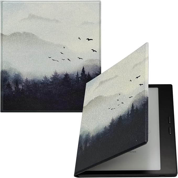Magnetic Leather Case for 7'' Onyx Boox Go 7 / Boox Tablet Go Color 7 (Gen II/Gen I 2025/2024) /Boox Page Ultra-Thin Lightweight Cover with Auto Sleep/Wake &amp Magnetic Closure (Misty Forest)