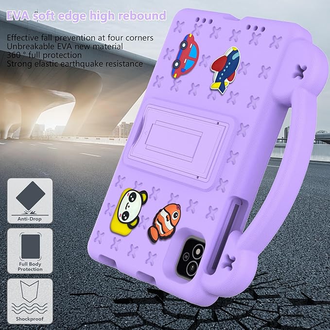 Compatible with Alldocube iplay 60 mini pro 2024 8.4 inch/iplay 60 mini2 2024 8.4 inch Tablet Case Shockproof Protective Case with Shoulder Strap &amp Stand Handle Light Purple