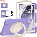 Case for Samsung Galaxy Tab A9+/A9 Plus Case 11 Inch with Screen Protector/360° Rotating Stand/Pen Holder/Shoulder Strap Shockproof Cover for Tablet A9+ 5g (Purple)