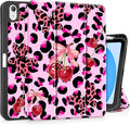 Tuiklol Case for iPad 10.2 Inch 2021 2020 2018 Release 9th / 8th / 7th Generation Built-in Pencil Holder TPU Protective Stand Back Cover Trifold Stand-Auto Wake/Sleep Butterfly Cherry