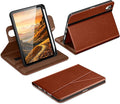 DTTO for iPad mini 7 (A17 Pro) Case iPad mini 7th / 6th Generation Case (2024/2021) 360 Degree Rotating Premium Leather Folio Stand Cover with Pencil Holder Brown