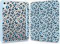 Cute Case for 10.2 iPad 2019/2020/2021 Blue Leopard Cheetah Print Clear Hard Back Hybrid Casewith Pencil Holder Trifold Stand Slim Tablet Cover for iPad 7th/8th/9th Gen for Women