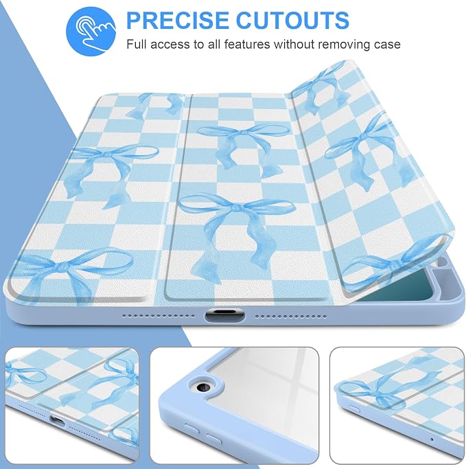 Blue&White Checkers&Bows