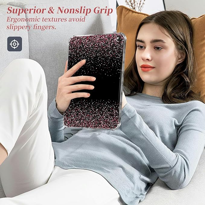 Pink Black Glitter