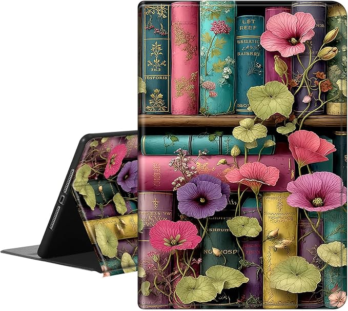 Bookshelf Colorful Flowers