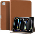 for iPad Pro 13 inch Case (M4/M5) 2024/2025 Premium Microfiber Leather Business Folio Stand Cover with Pencil Holder - Auto Wake/Sleep and Multiple Viewing AnglesBrown