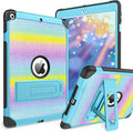 BENTOBEN for iPad 9th Generation Case iPad 8th Generation Case iPad 7th Generation Case iPad 10.2 2021/2020/2019 Case Glitter Sparkly 3 Layers Shockproof Kickstand Protective Tablet Cover Rainbow